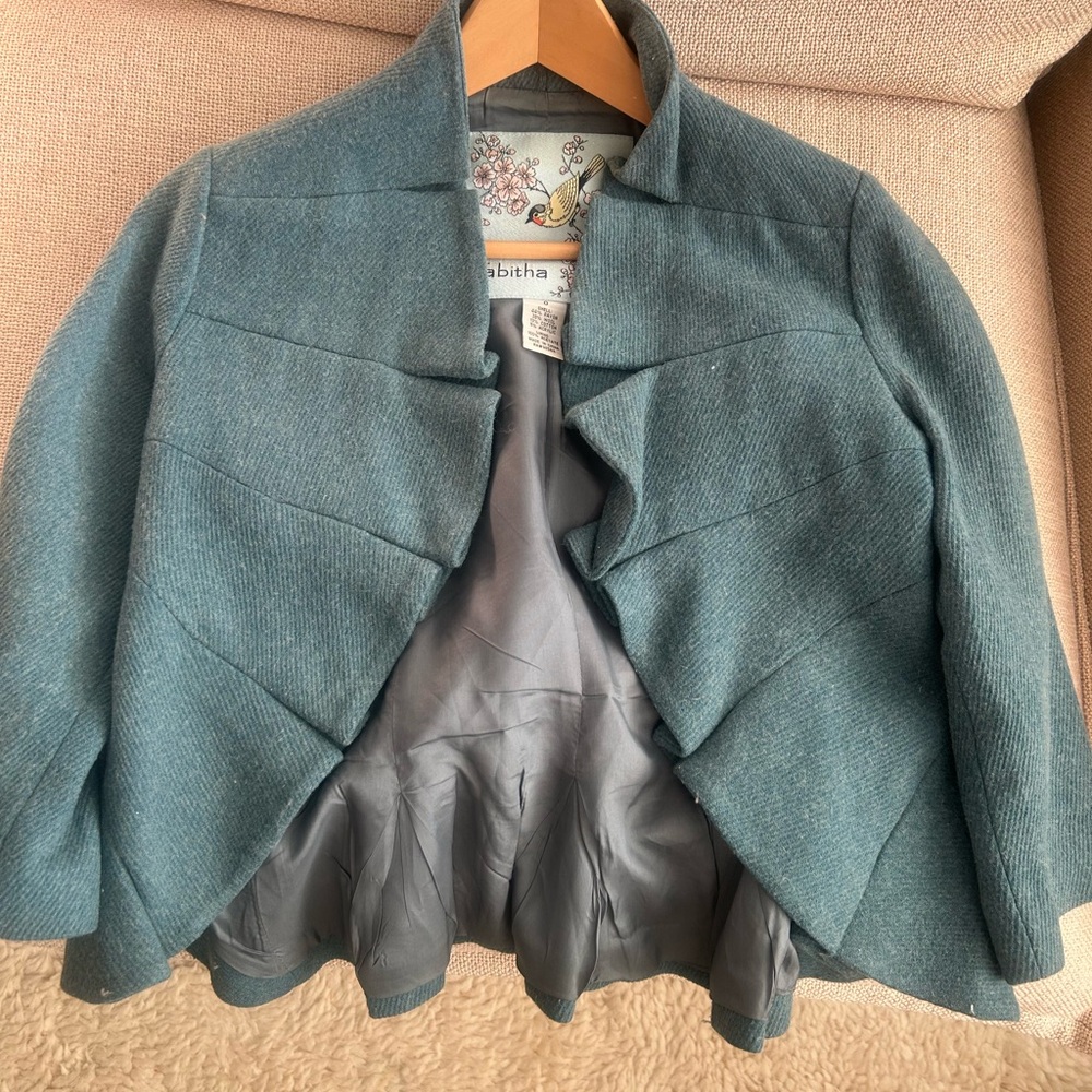 Anthropologie Blue Wool Women's Blazer